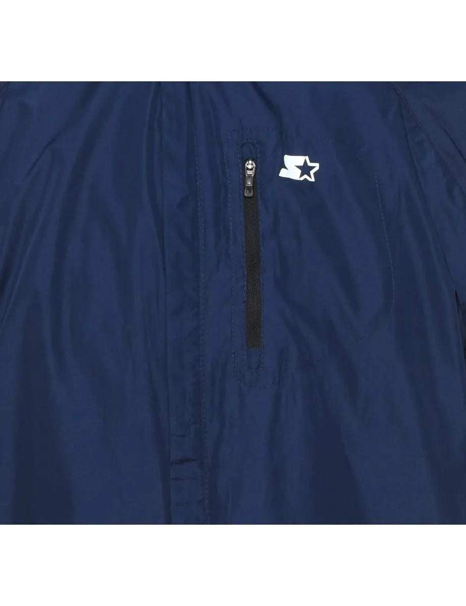 Navy & Yellow Nylon Starter Jacket - M