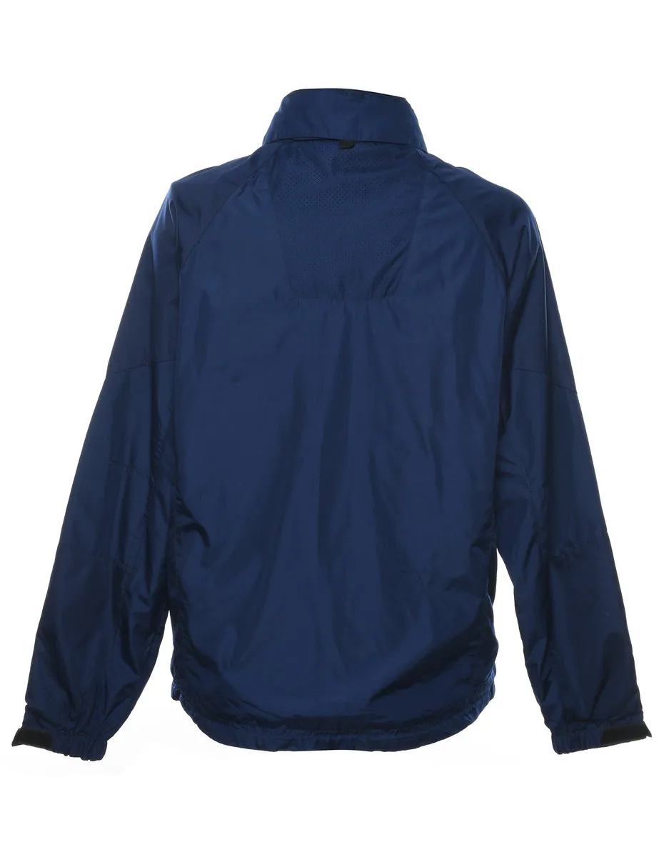 Navy & Yellow Nylon Starter Jacket - M