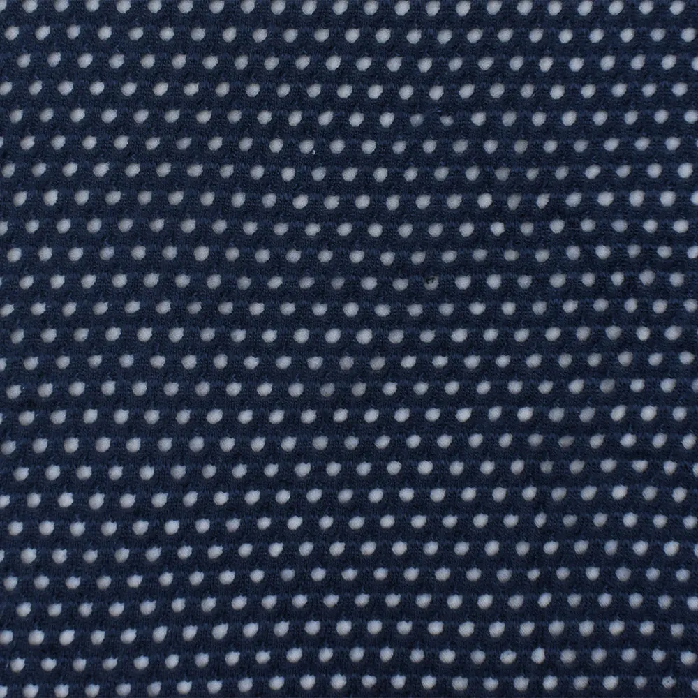 Navy Blue Solid Stretch Spandex Polyester Athletic Mesh Knit Fabric