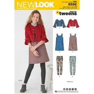 New Look Pattern 6592 Girl's Sportswear