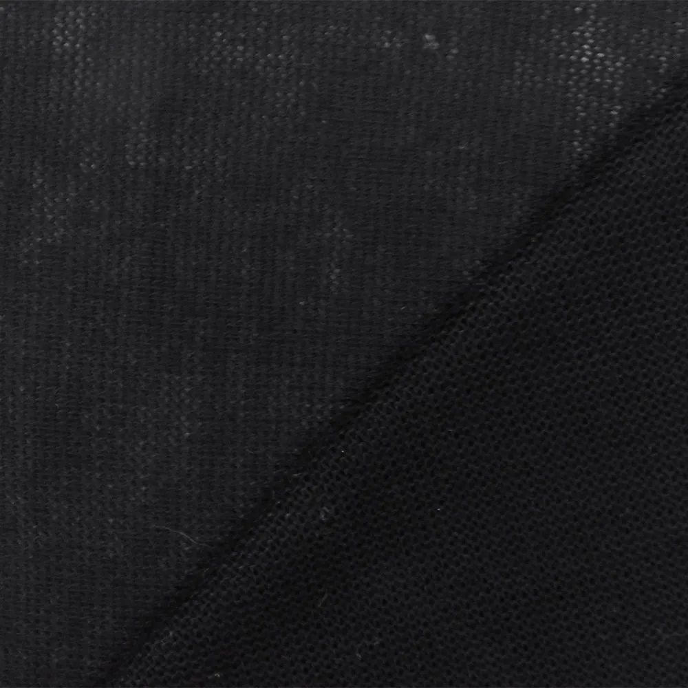 Night Black Solid Stretch Rayon Jersey Knit Fabric