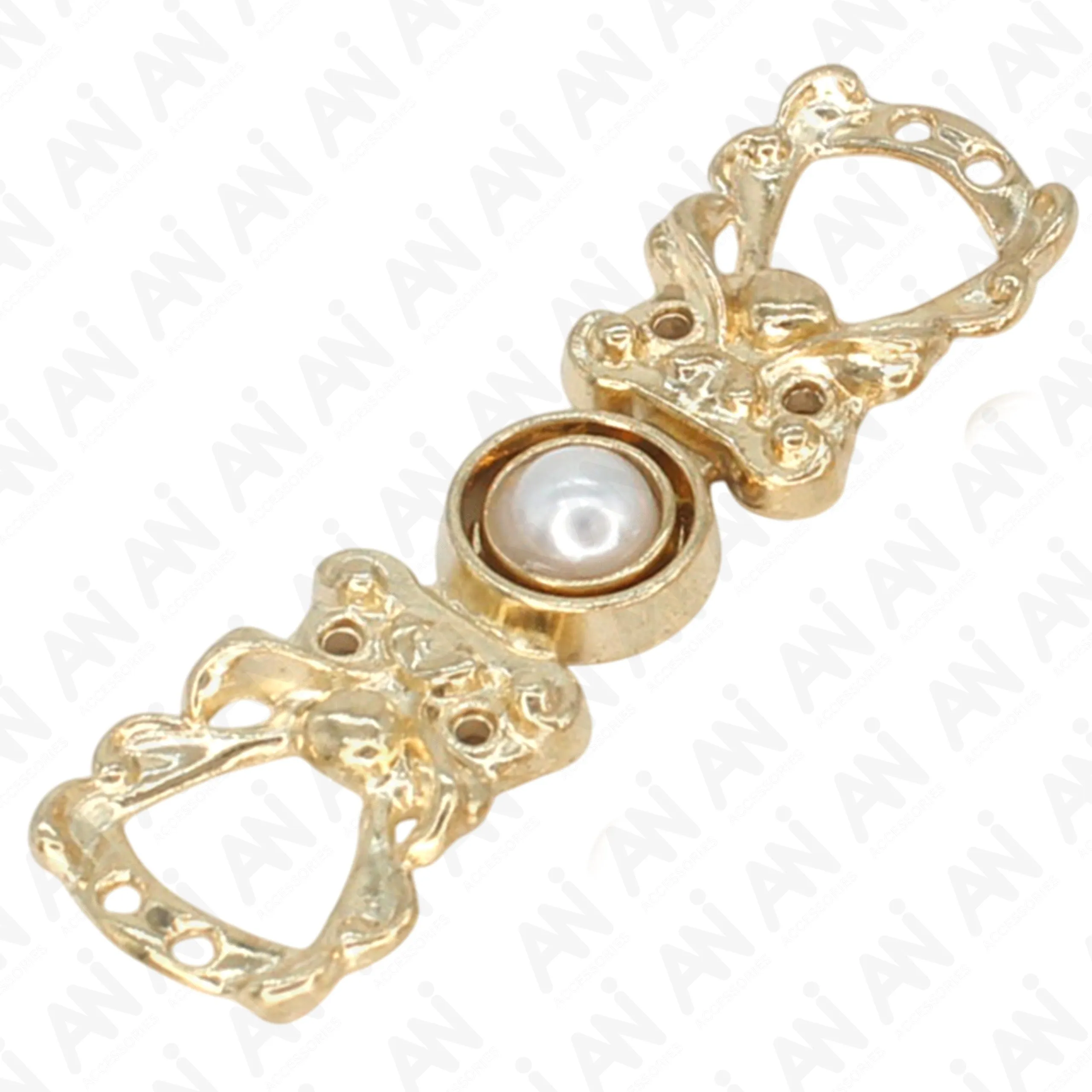 Pearl Style Frog Metal Buttons