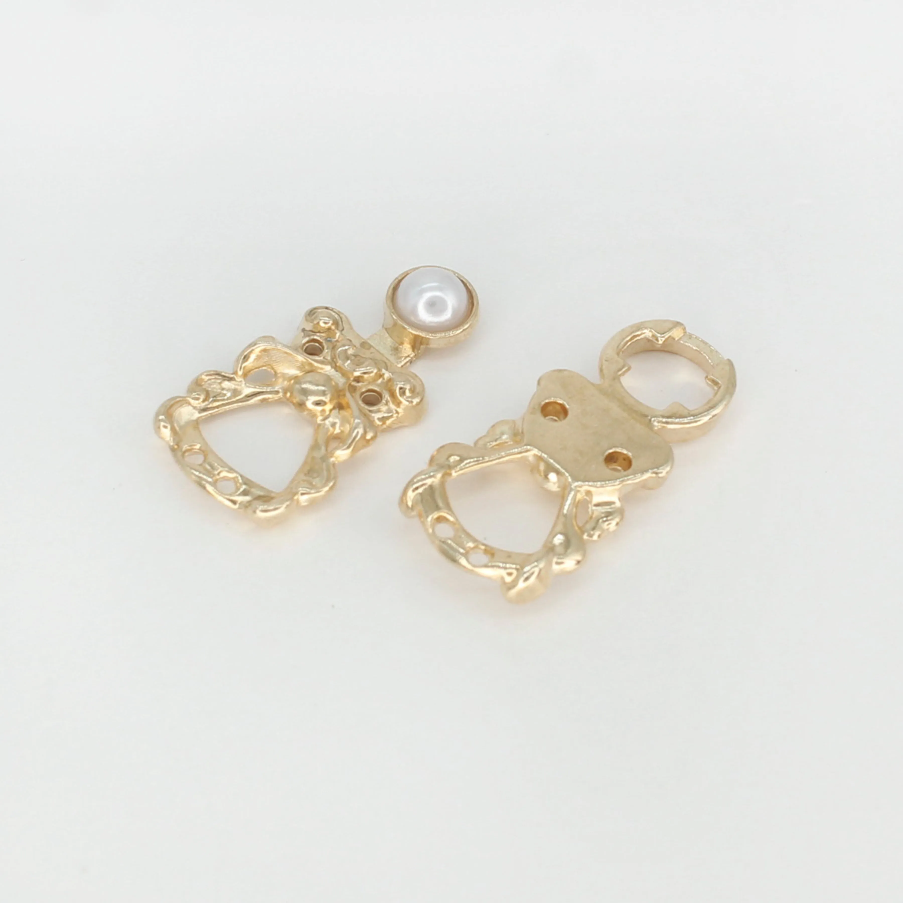 Pearl Style Frog Metal Buttons