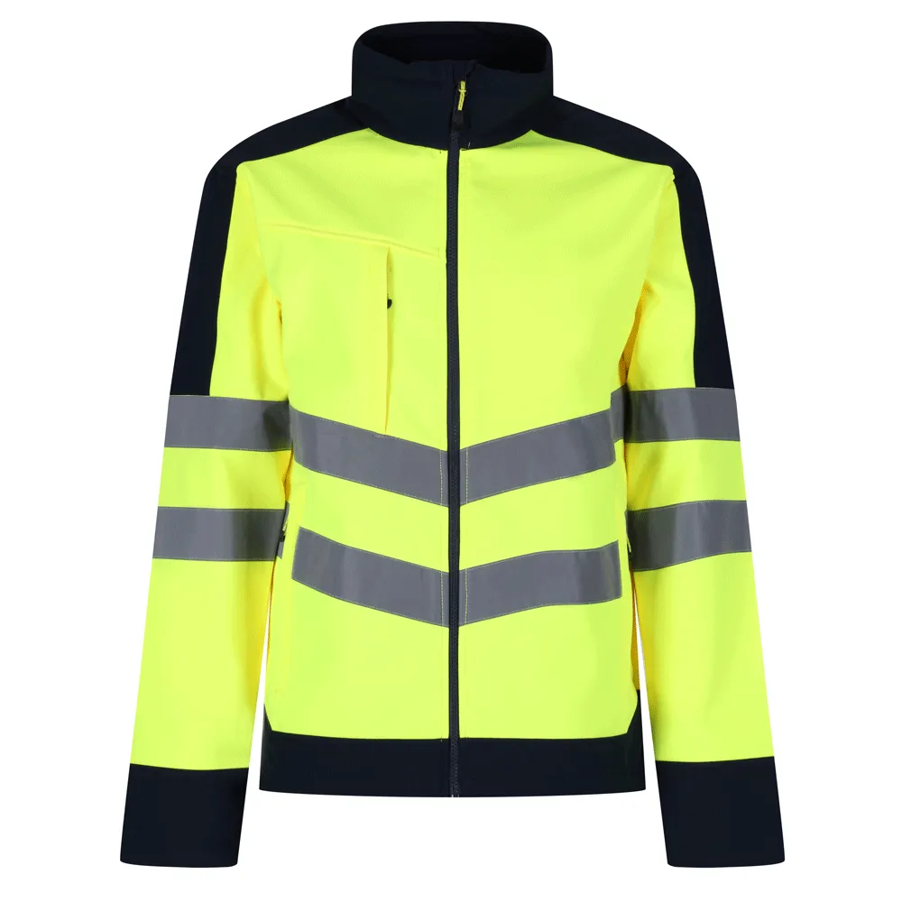 Regatta TRA625 Pro 3 Layer Breathable Hi-Vis Softshell Jacket Various Colours