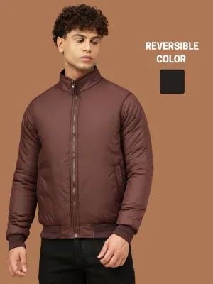 Richlook Men Maroon & Black Reversible Jacket