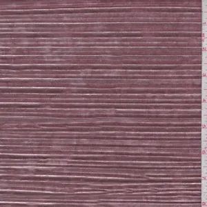 Rose Crinkle Pleat Panne Velour Fabric