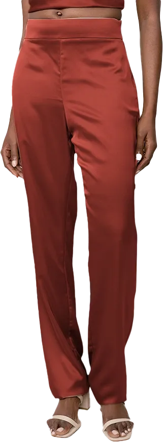 Ruby Satin Pants | Made To Order