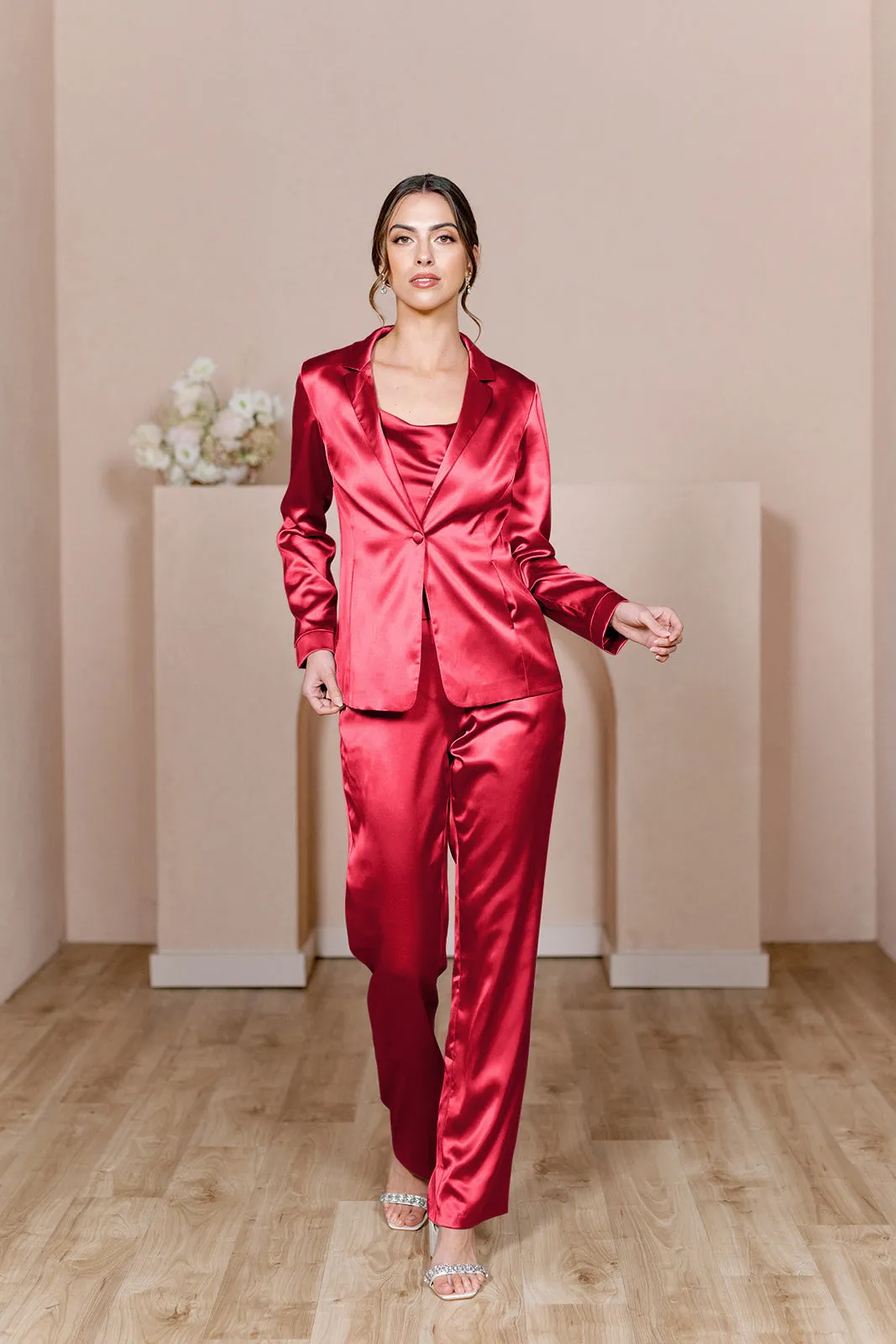 Ruby Satin Pants | Made To Order