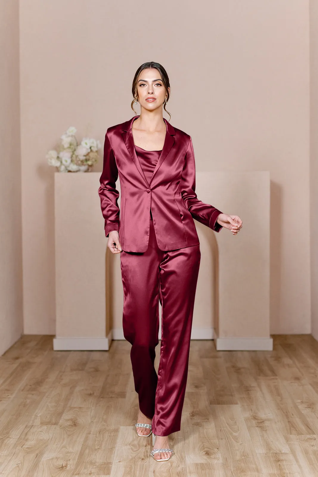 Ruby Satin Pants | Made To Order