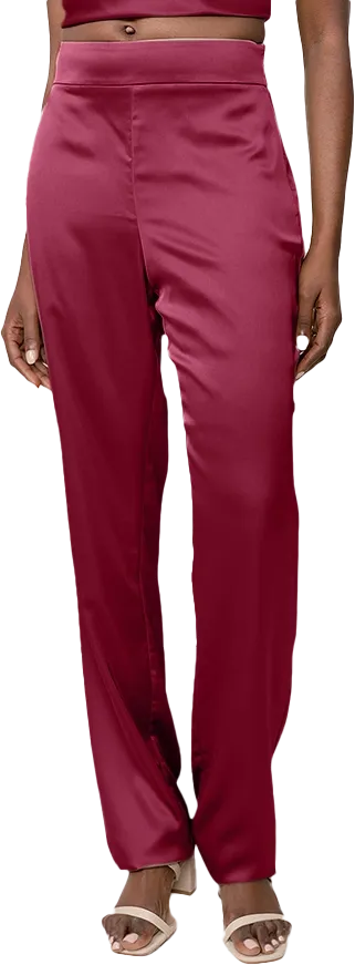 Ruby Satin Pants | Made To Order