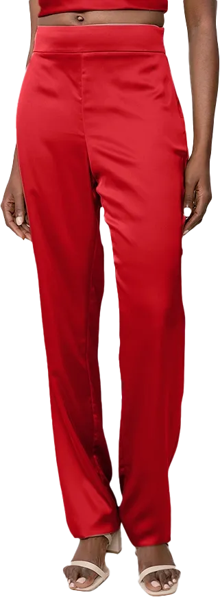 Ruby Satin Pants | Made To Order