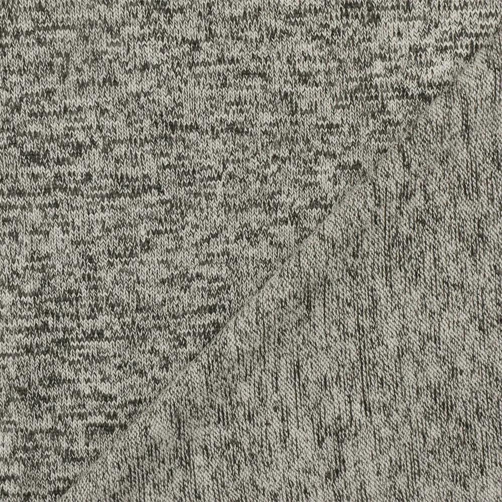 Shadow Gray-White Texture Stretch Jersey Knit Fabric