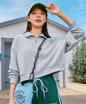 Sports Club Polo Crop Sweatshirt