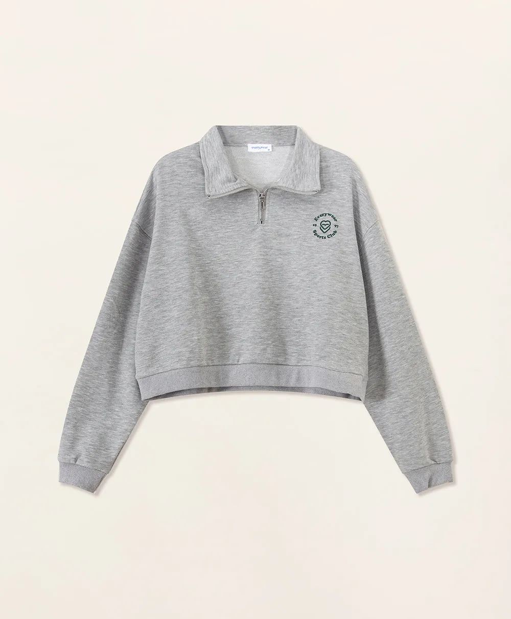 Sports Club Polo Crop Sweatshirt