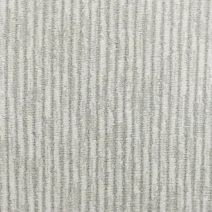 Star Silver-White Metallic Stripe Stretch Poly Jersey Knit Fabric