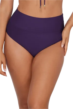 Sunsets Hannah High Waist Swim Bottom - Paradise Plum