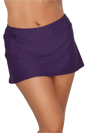 Sunsets Sporty Swim Skirt - Paradise Plum