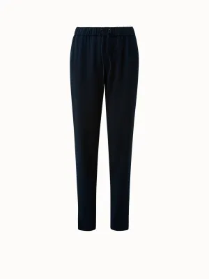 Tapered Crêpe Pants with Slits