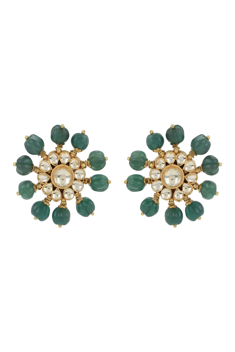 Tarameen Studs- Dark Green