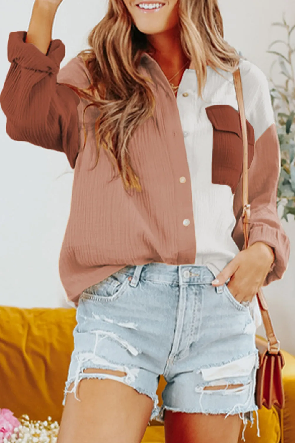 Textured Long Sleeve Shirt