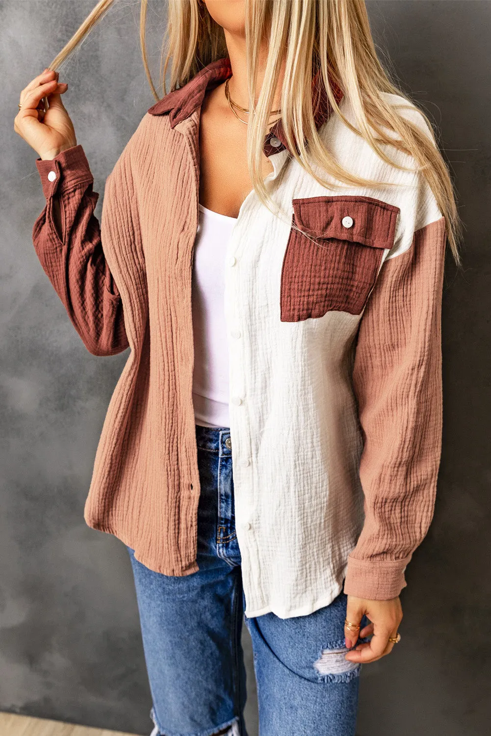 Textured Long Sleeve Shirt