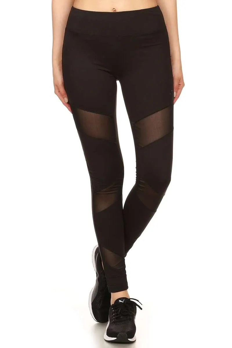 The Sculpting Point - Black Mesh Leggings