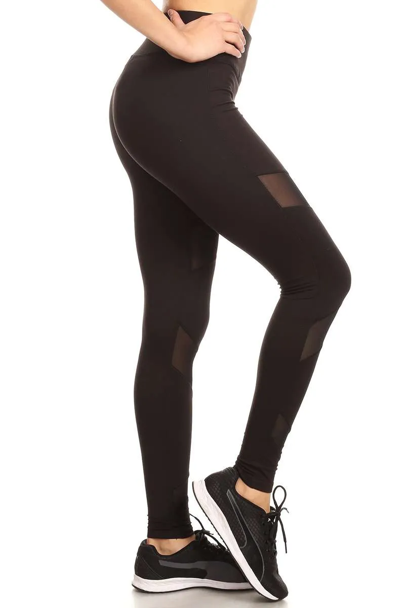 The Sculpting Point - Black Mesh Leggings