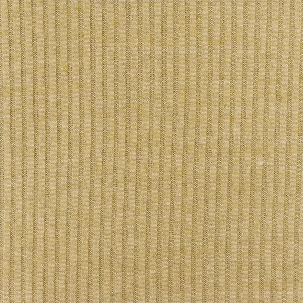 Toasty Beige-White Stretch Poly Brushed 3x2 Rib Knit Fabric