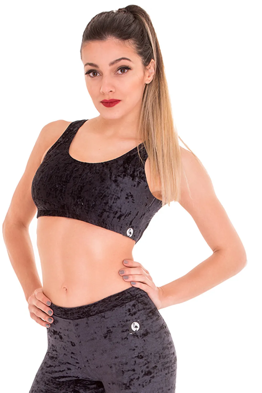 Velvet Sports Top Black