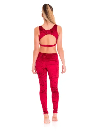 Velvet Sports Top Dark red