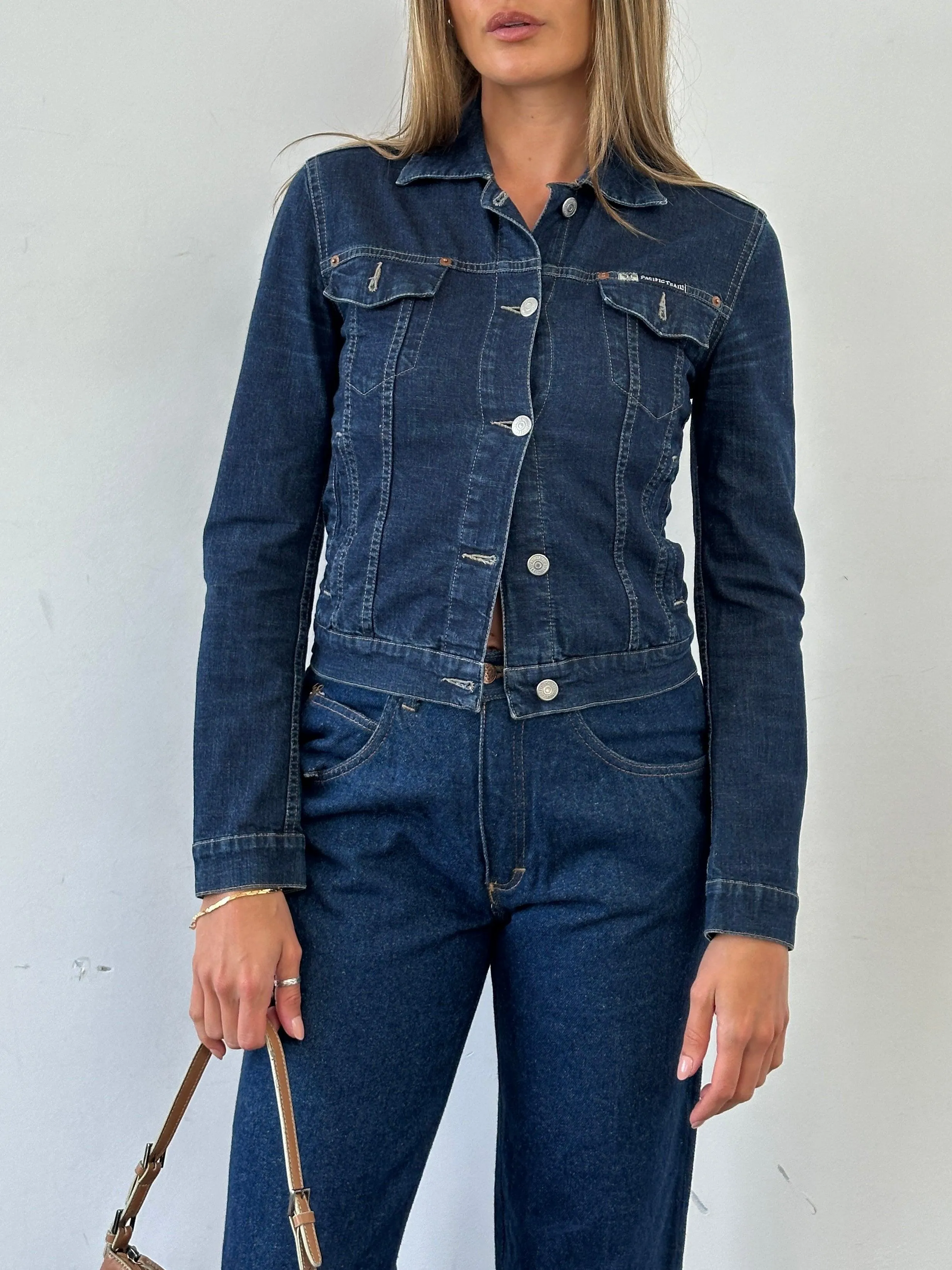 Vintage Fitted Denim Jacket - XS/S