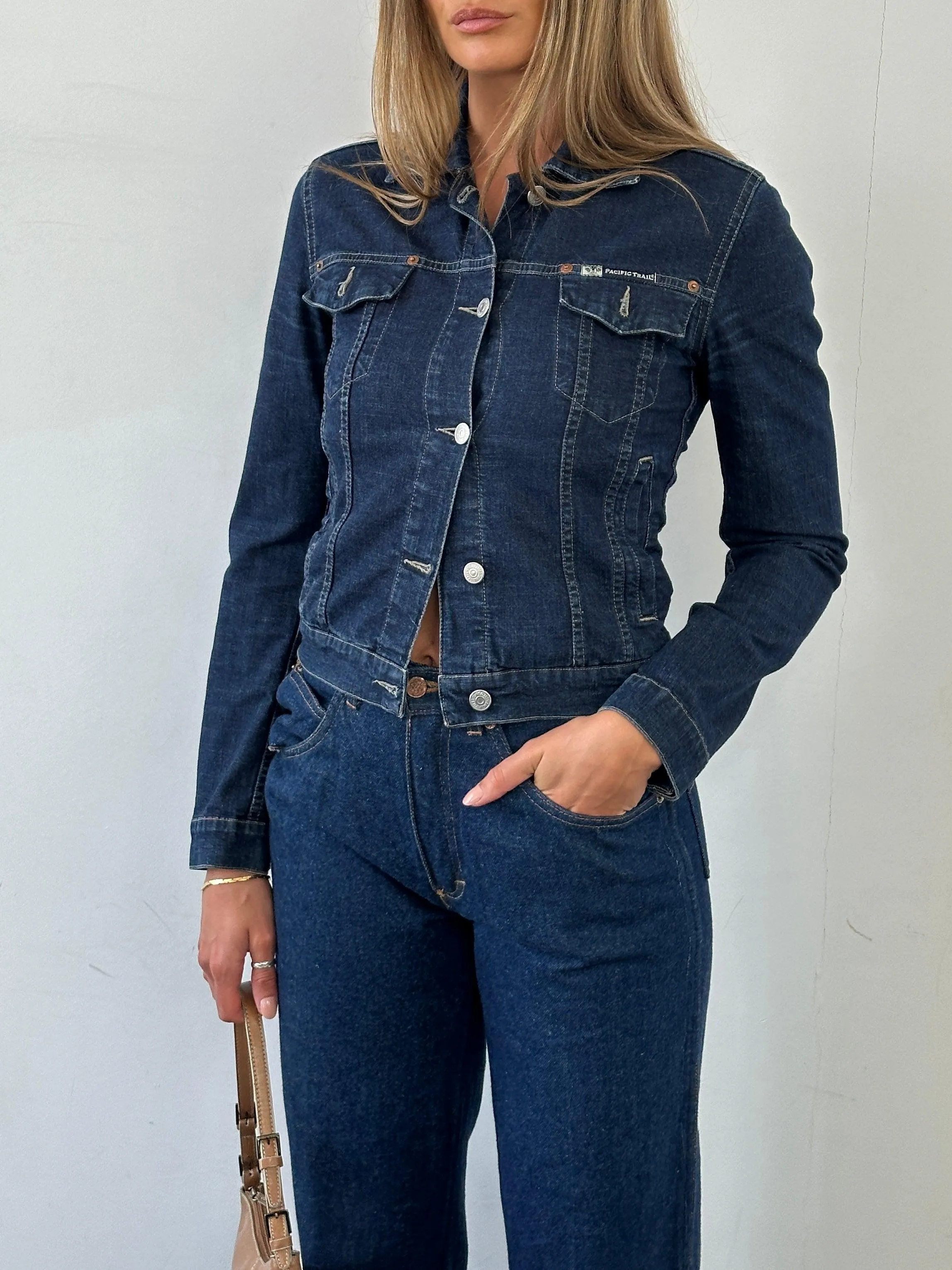 Vintage Fitted Denim Jacket - XS/S