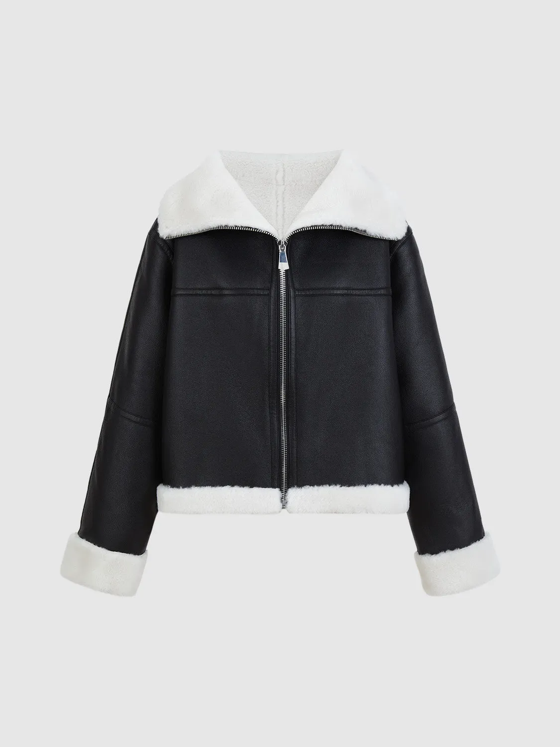 Wide Lapel Leather Jackets