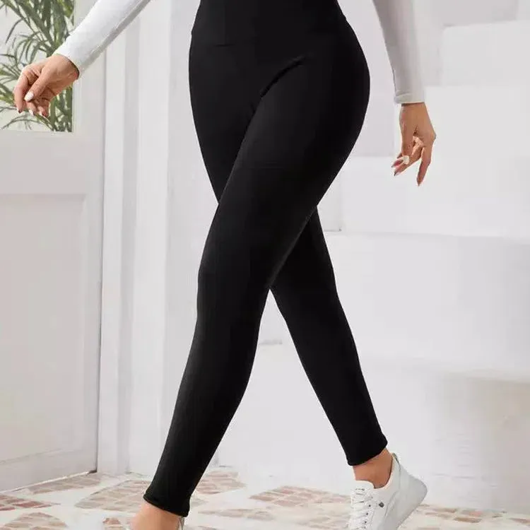 Women Thermal Fleece Lined High Waist Warm Leggings for Comfort