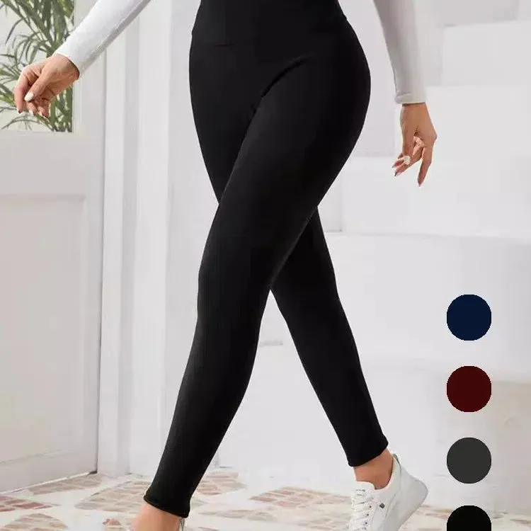 Women Thermal Fleece Lined High Waist Warm Leggings for Comfort