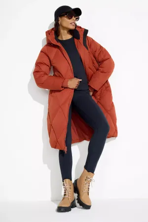 Women’s Diamond Quilt Long Down Parka