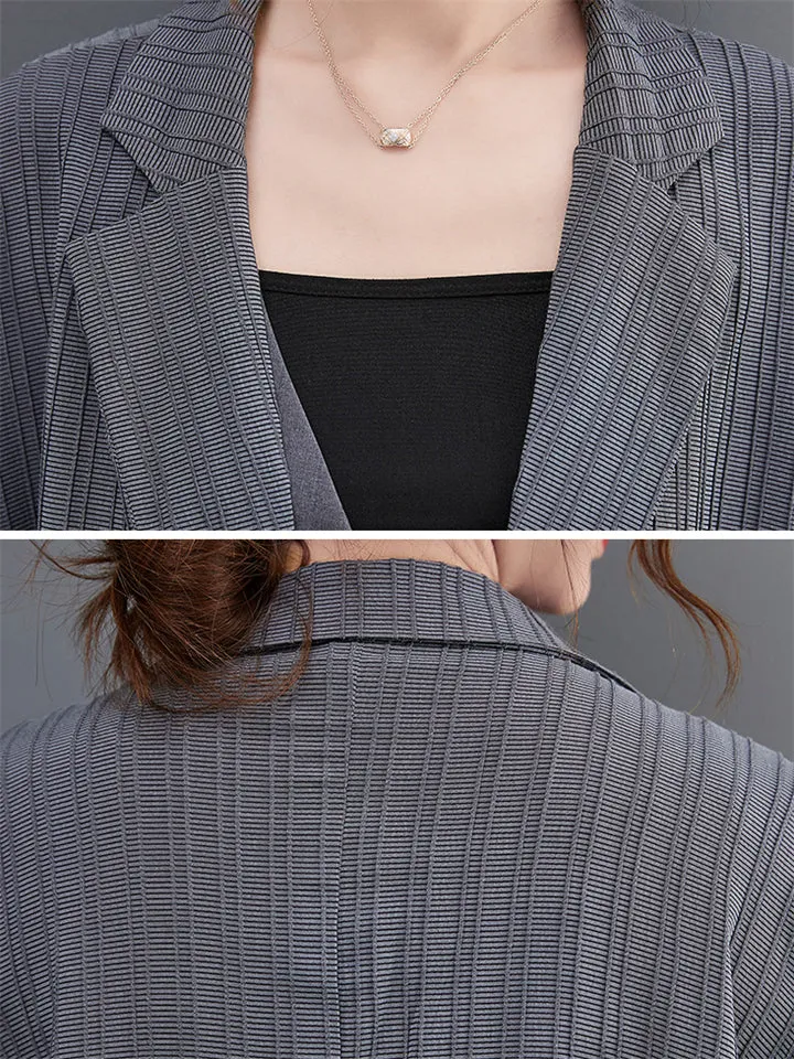 Women's Korean Style Single Breasted Casual Loose Blazer Jackets