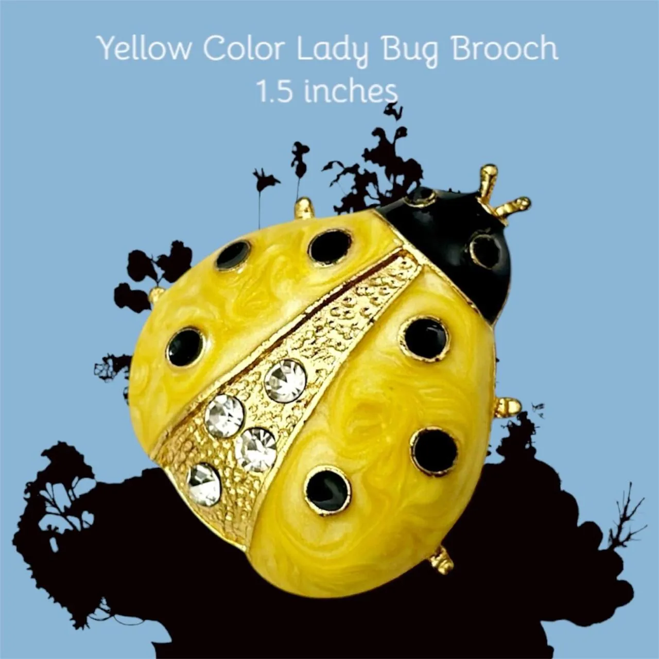 Yellow Color Lady Bug Brooch