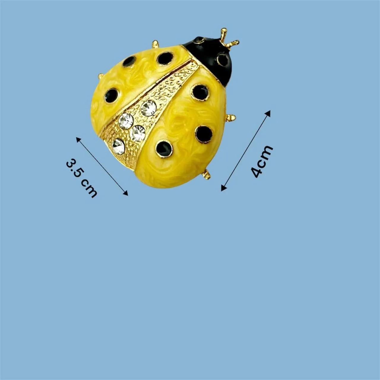 Yellow Color Lady Bug Brooch