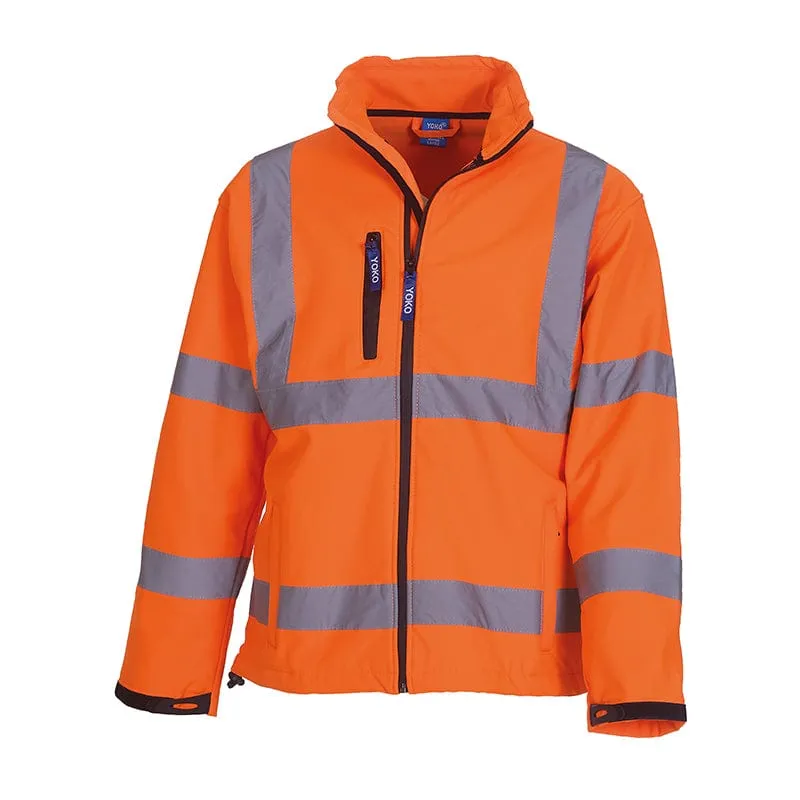 Yoko Hi Vis Softshell Jacket Premium Waterproof Coat