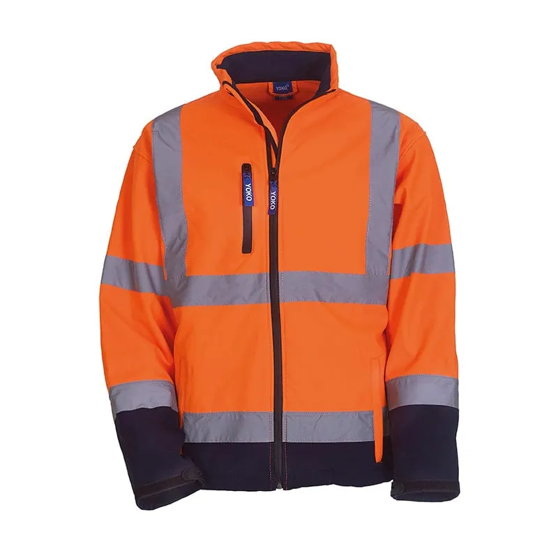 Yoko Hi Vis Softshell Jacket Premium Waterproof Coat